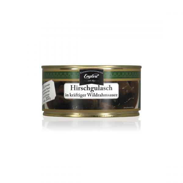 Hirschgulasch in Wildrahmsauce 300g / Dose
